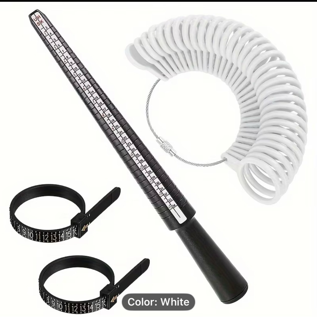 Ring Sizer Set With Mandrel And Finger Gauge Set Of 4 Plastic